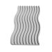 Bandeja Decorativa Ondas Artesanal M 25x12cm Em Resina Mineral - Cinza