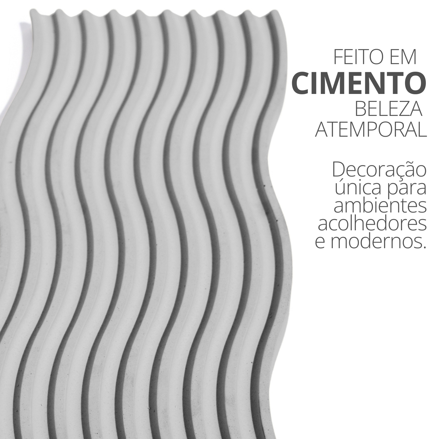 Bandeja Decorativa Ondas Artesanal M 25x12cm Em Resina Mineral - Palha