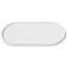 Bandeja Decorativa Oval  24cm em Cimento Artesanal - Branco