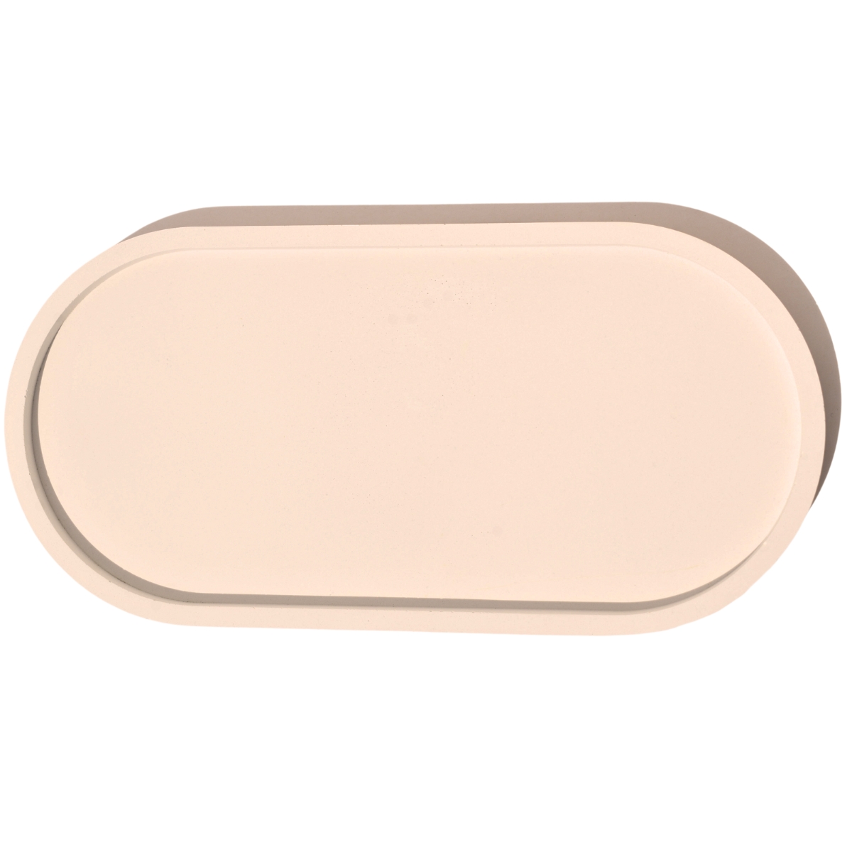 Bandeja Decorativa Oval  24cm em Cimento Artesanal - Palha