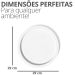 Bandeja Decorativa Redonda 29cm em Cimento Artesanal - Branco