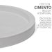 Bandeja Decorativa Redonda 29cm em Cimento Artesanal - Branco