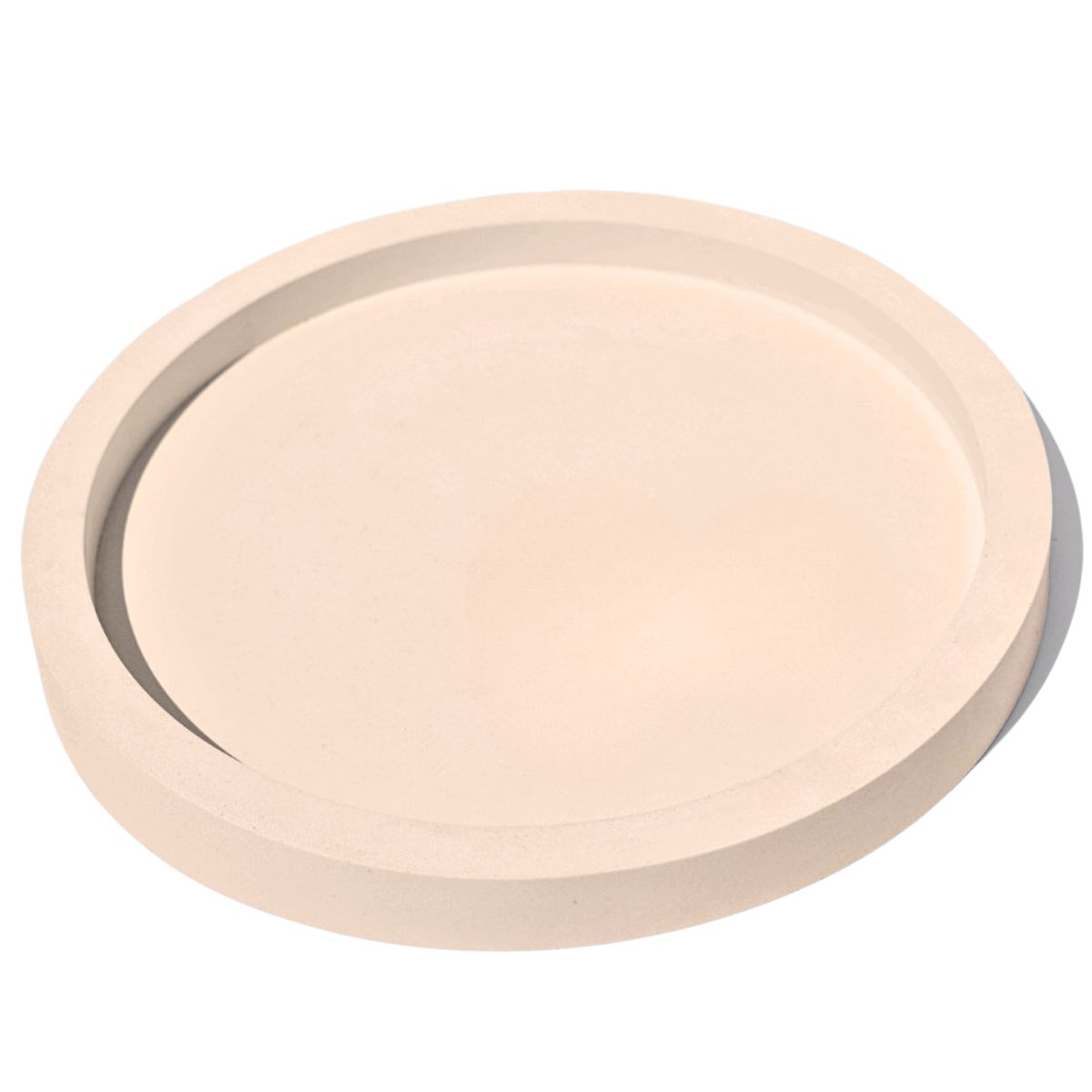 Bandeja Decorativa Redonda 29cm em Cimento Artesanal - Palha