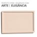 Bandeja Decorativa Retangular 15cm em Cimento Artesanal - Branco