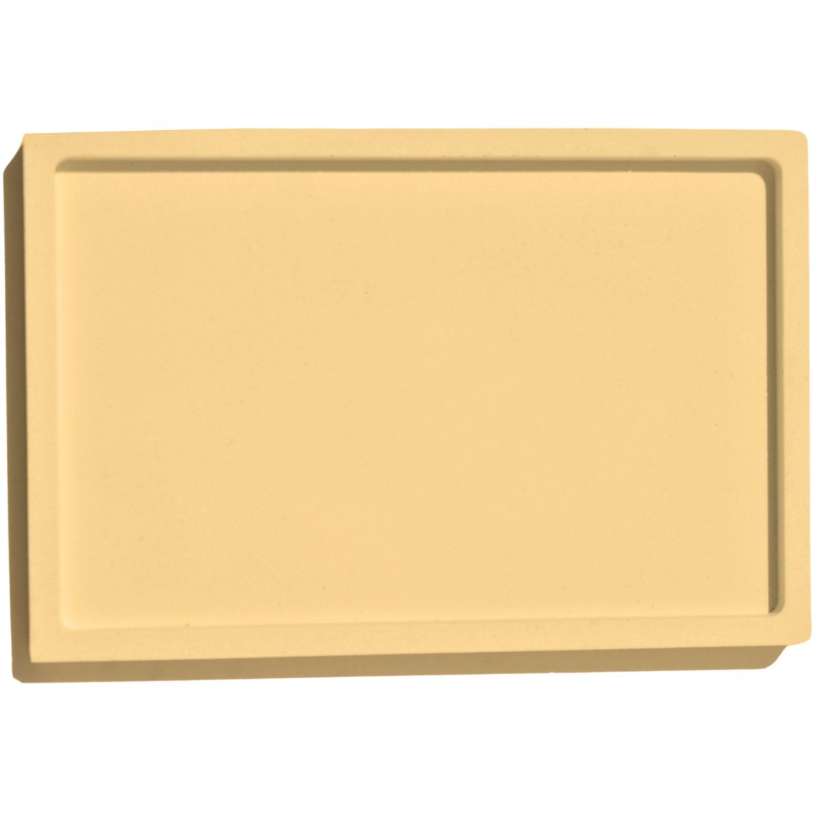 Bandeja Decorativa Retangular 17,5cm em Cimento Artesanal - Amarelo