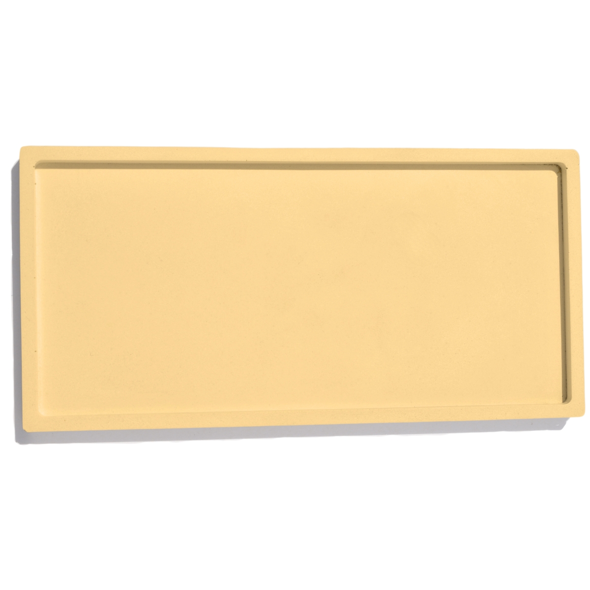 Bandeja Decorativa Retangular 23,5cm em Cimento Artesanal - Amarelo