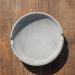 Cinzeiro Redondo 10,5cm Aleta Artesanal Em Cimento - Branco