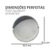 Cinzeiro Redondo 10,5cm Aleta Artesanal Em Cimento - Branco
