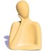 Estátua Artesanal Família Pai 9 cm em Cimento - Amarelo