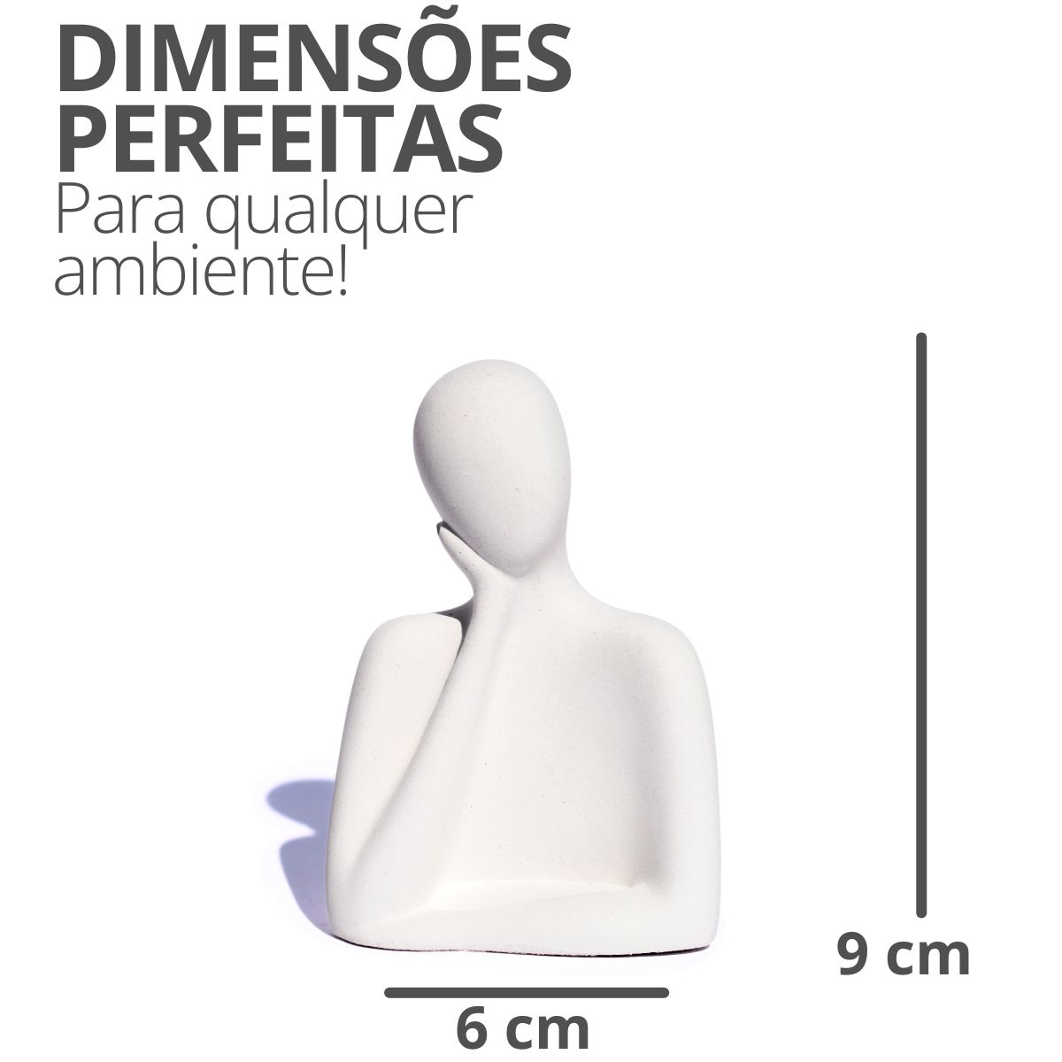 Estátua Artesanal Família Pai 9 cm em Cimento - Amarelo