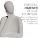 Estátua Artesanal Família Pai 9 cm em Cimento - Amarelo