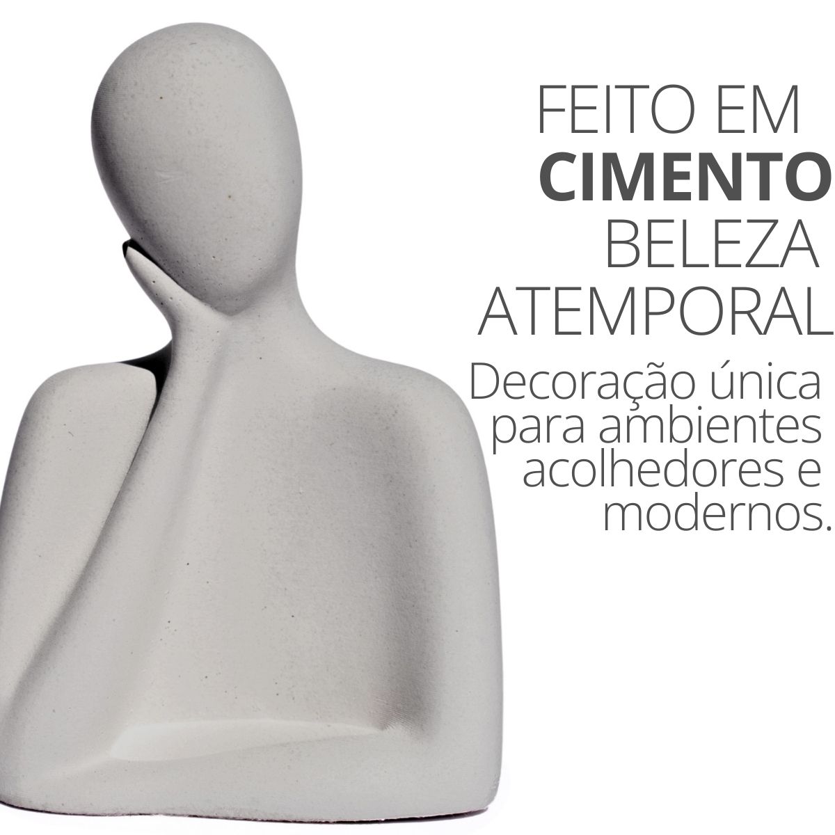 Estátua Artesanal Família Pai 9 cm em Cimento - Amarelo