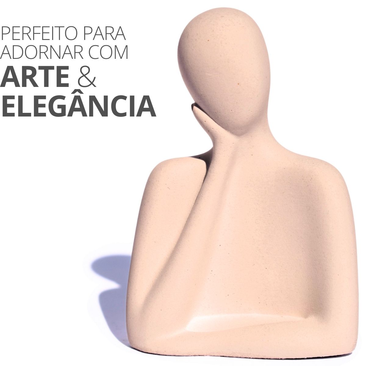 Estátua Artesanal Família Pai 9 cm em Cimento - Amarelo