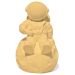 Estátua Decorativa Artesanal Astronauta 7,5cm em Cimento - Amarelo