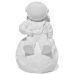 Estátua Decorativa Artesanal Astronauta 7,5cm em Cimento - Branco