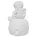 Estátua Decorativa Artesanal Astronauta 7,5cm em Cimento - Branco