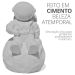 Estátua Decorativa Artesanal Astronauta 7,5cm em Cimento - Palha