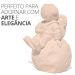 Estátua Decorativa Artesanal Astronauta 7,5cm em Cimento - Palha