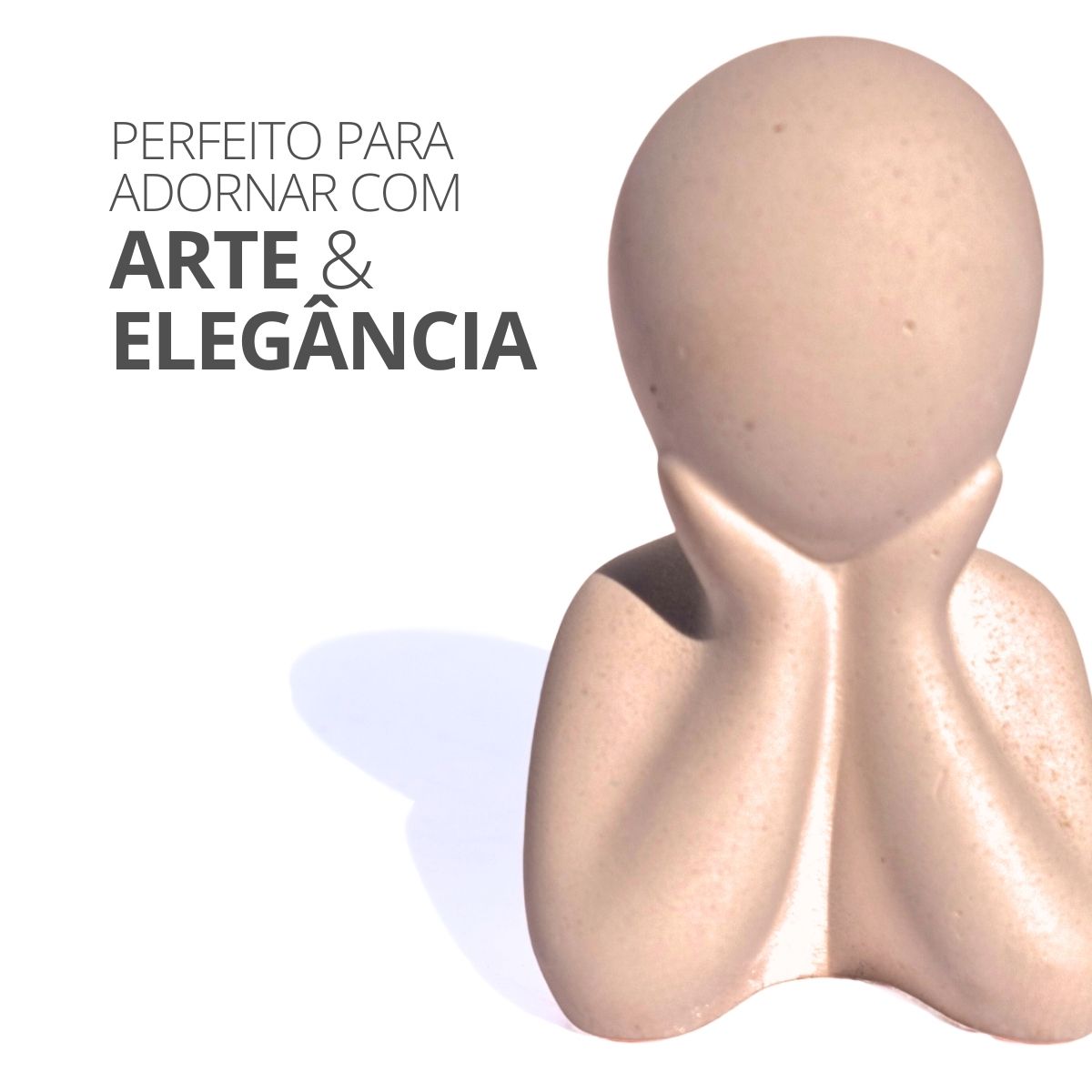 Estátua Decorativa Família Filho(a) 6cm em Cimento Artesanal - Palha