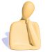 Estátua Decorativa Família Mãe 8cm em Cimento Artesanal - Amarelo