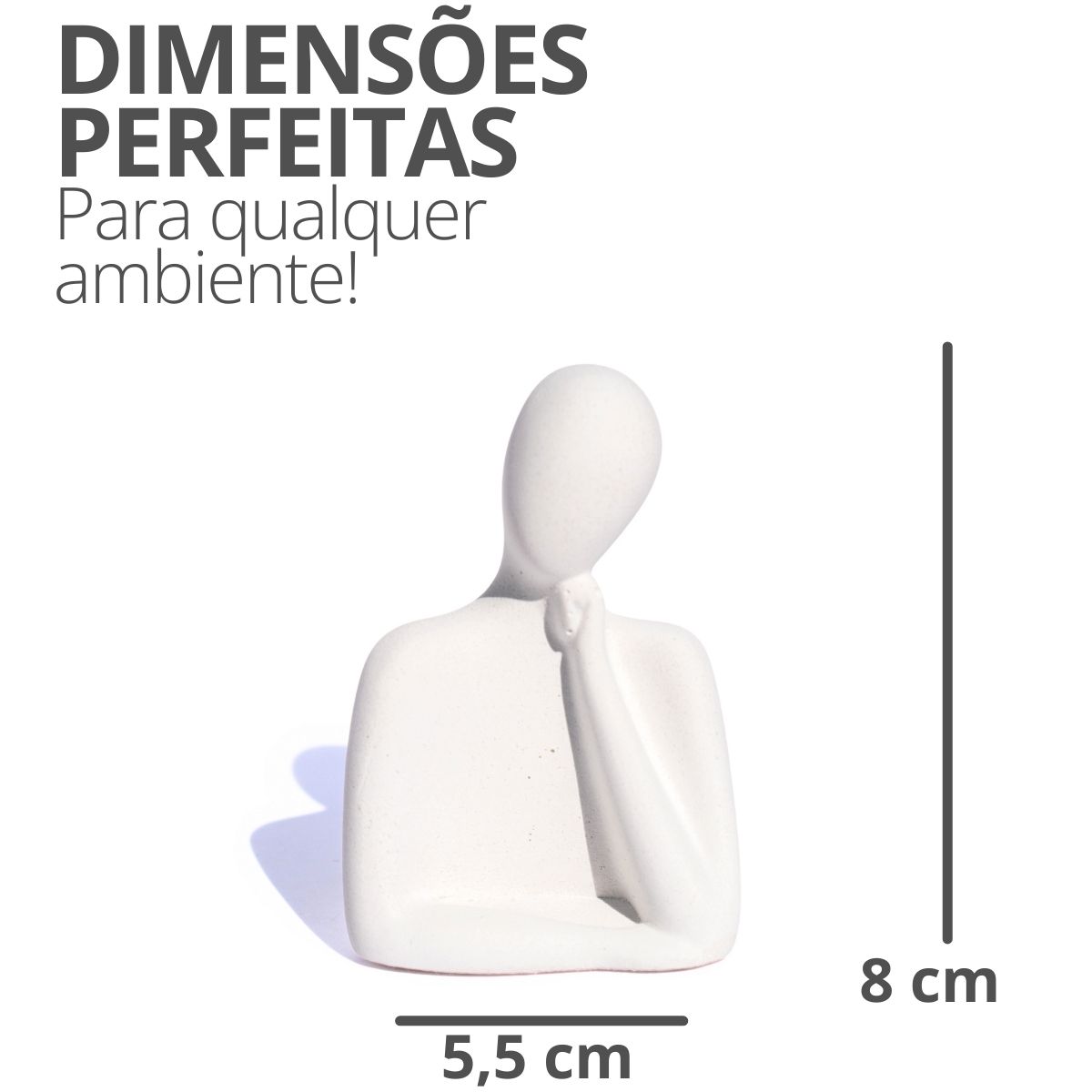 Estátua Decorativa Família Mãe 8cm em Cimento Artesanal - Amarelo