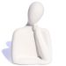 Estátua Decorativa Família Mãe 8cm em Cimento Artesanal - Branco