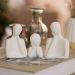 Estátua Decorativa Família Mãe 8cm em Cimento Artesanal - Branco