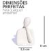 Estátua Decorativa Família Mãe 8cm em Cimento Artesanal - Branco