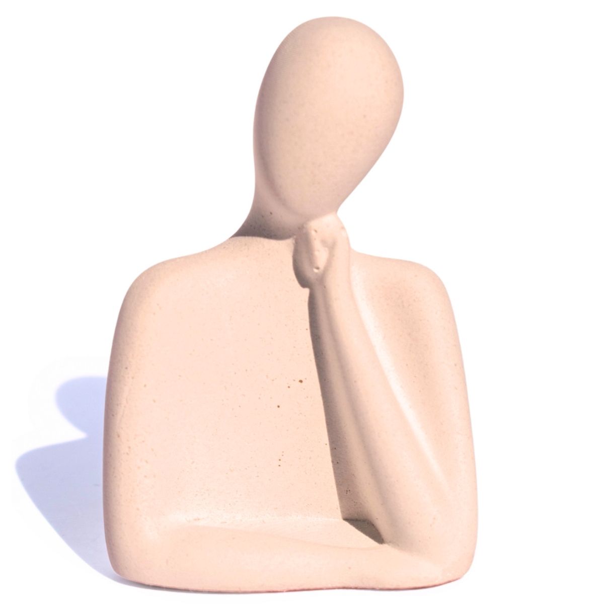 Estátua Decorativa Família Mãe 8cm em Cimento Artesanal - Palha