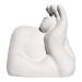 Estátua Decorativa Gigante Admirado Artesanal 9,5x9,5 cm Em Cimento - Branco