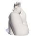 Estátua Decorativa Gigante Admirado Artesanal 9,5x9,5 cm Em Cimento - Branco