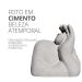 Estátua Decorativa Gigante Admirado Artesanal 9,5x9,5 cm Em Cimento - Branco