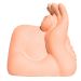 Estátua Decorativa Gigante Admirado Artesanal 9,5x9,5 cm Em Cimento - Laranja