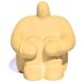 Estátua Decorativa Gigante Pensativo Artesanal 9,5x8,5cm Em Cimento - Amarelo