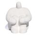 Estátua Decorativa Gigante Pensativo Artesanal 9,5x8,5cm Em Cimento - Branco