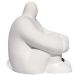 Estátua Decorativa Gigante Pensativo Artesanal 9,5x8,5cm Em Cimento - Branco