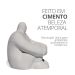 Estátua Decorativa Gigante Pensativo Artesanal 9,5x8,5cm Em Cimento - Branco