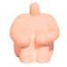 Estátua Decorativa Gigante Pensativo Artesanal 9,5x8,5cm Em Cimento - Laranja