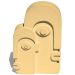 Estátua Decorativa Nórdica Gêmeos 9cm Em Cimento - Amarelo