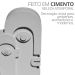 Estátua Decorativa Nórdica Gêmeos 9cm Em Cimento - Branco