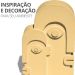Estátua Decorativa Nórdica Gêmeos 9cm Em Cimento - Branco