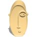 Estátua Decorativa Nórdico Olhar 10cm em Cimento - Amarelo