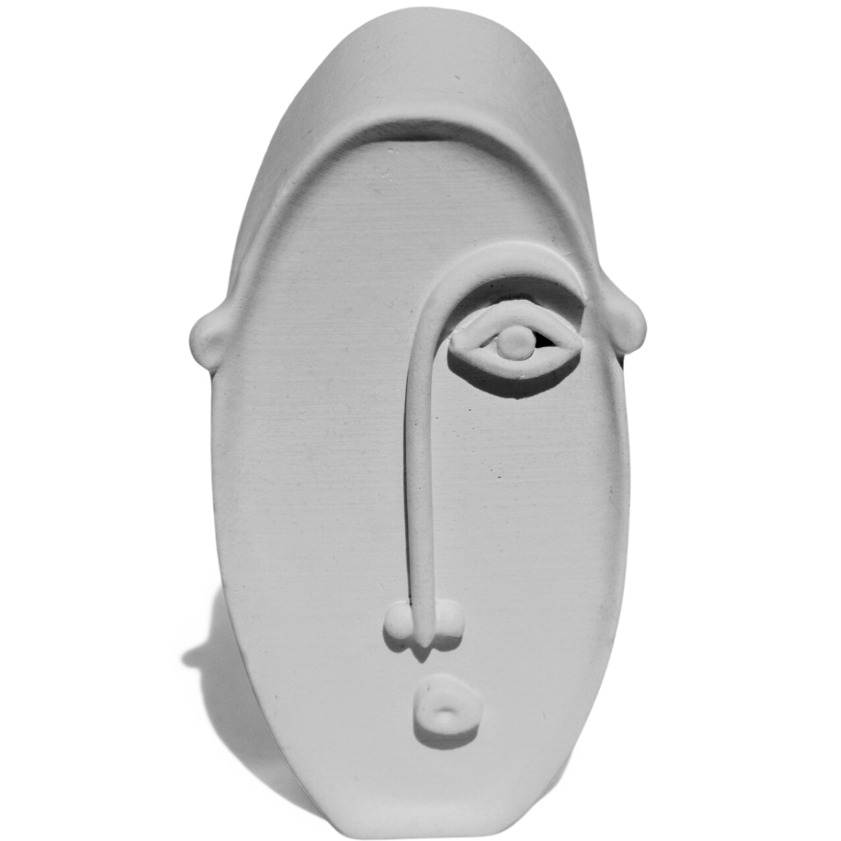 Estátua Decorativa Nórdico Olhar 10cm em Cimento - Cinza