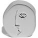 Estátua Decorativa Nórdico Picasso 8cm Em Cimento - Cinza