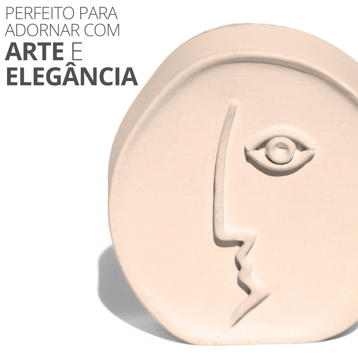 Estátua Decorativa Nórdico Picasso 8cm Em Cimento - Cinza