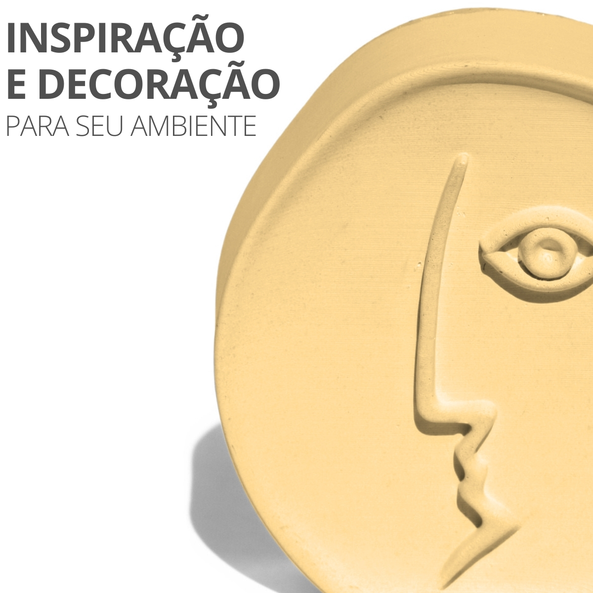 Estátua Decorativa Nórdico Picasso 8cm Em Cimento - Palha