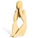 Estatua Decorativa Pensadora Ana 12,5cm Artesanal Em Cimento - Amarelo