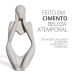 Estatua Decorativa Pensadora Ana 12,5cm Artesanal Em Cimento - Amarelo