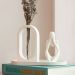 Estatua Decorativa Pensadora Ana 12,5cm Artesanal Em Cimento - Branco