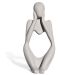 Estatua Decorativa Pensadora Ana 12,5cm Artesanal Em Cimento - Cinza